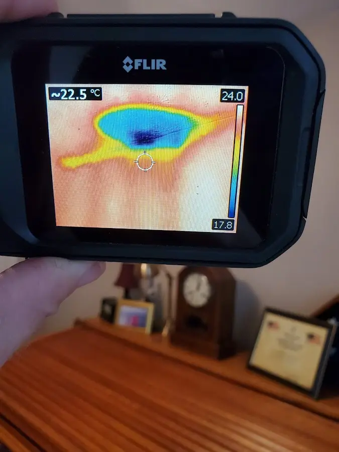 Thermal imaging inspection for water damage in Nuevo